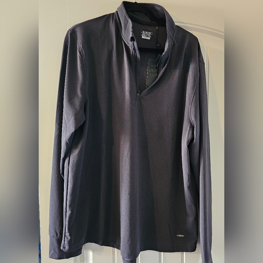 NWT Motion Men's Black Long Sleeve Shirt, XL
